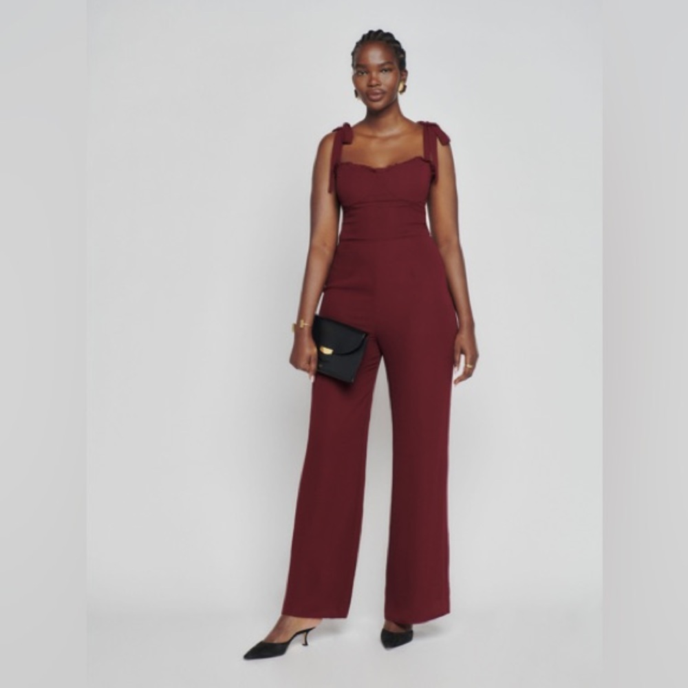 NWT REFORMATION Petites Alfred Jumpsuit In Plum Size 2P
